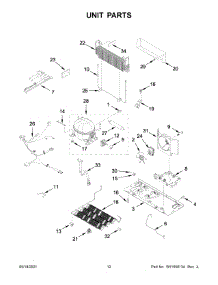 Unit Parts parts for Whirlpool Bottom-Mount Refrigerator WRF532SNHV04 from AppliancePartsPros.com