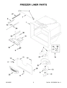 Freezer Liner Parts parts for Whirlpool Bottom-Mount Refrigerator WRF532SNHW03 from AppliancePartsPros.com
