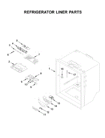 Refrigerator Liner Parts parts for Whirlpool Bottom-Mount Refrigerator WRF532SNHZ03 from AppliancePartsPros.com