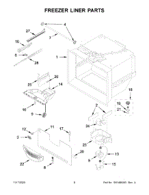 Freezer Liner Parts parts for Whirlpool Bottom-Mount Refrigerator WRF532SNHZ04 from AppliancePartsPros.com