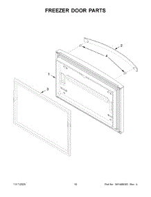 Freezer Door Parts parts for Whirlpool Bottom-Mount Refrigerator WRF532SNHZ04 from AppliancePartsPros.com