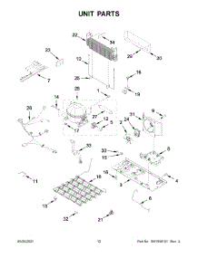 Unit Parts parts for Whirlpool Bottom-Mount Refrigerator WRF532SNHZ06 from AppliancePartsPros.com