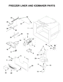 Freezer Liner And Icemaker Parts parts for Whirlpool Bottom-Mount Refrigerator WRF535SMHB02 from AppliancePartsPros.com