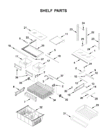 Shelf Parts parts for Whirlpool Bottom-Mount Refrigerator WRF535SMHW01 from AppliancePartsPros.com