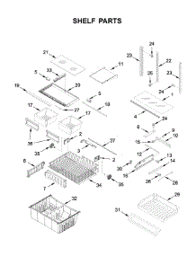 Shelf Parts parts for Whirlpool Bottom-Mount Refrigerator WRF535SMHW02 from AppliancePartsPros.com
