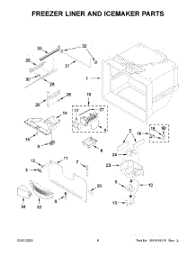 Freezer Liner And Icemaker Parts parts for Whirlpool Bottom-Mount Refrigerator WRF535SMHW03 from AppliancePartsPros.com