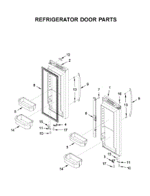 Refrigerator Door Parts parts for Whirlpool Bottom-Mount Refrigerator WRF535SMHZ03 from AppliancePartsPros.com