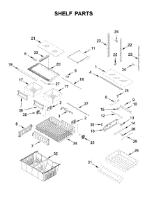 Shelf Parts parts for Whirlpool Bottom-Mount Refrigerator WRF535SMHZ03 from AppliancePartsPros.com