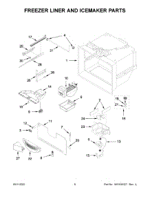 Freezer Liner And Icemaker Parts parts for Whirlpool Bottom-Mount Refrigerator WRF535SMHZ06 from AppliancePartsPros.com