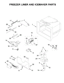 Freezer Liner And Icemaker Parts parts for Whirlpool Bottom-Mount Refrigerator WRF535SWHB01 from AppliancePartsPros.com