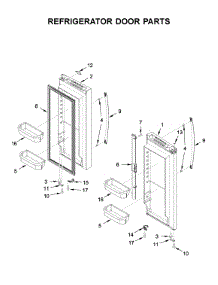 Refrigerator Door Parts parts for Whirlpool Bottom-Mount Refrigerator WRF535SWHB02 from AppliancePartsPros.com