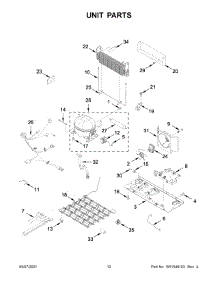 Unit Parts parts for Whirlpool Bottom-Mount Refrigerator WRF535SWHB05 from AppliancePartsPros.com