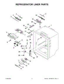 Refrigerator Liner Parts parts for Whirlpool Bottom-Mount Refrigerator WRF535SWHB08 from AppliancePartsPros.com