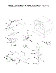 Freezer Liner And Icemaker Parts parts for Whirlpool Bottom-Mount Refrigerator WRF535SWHV01 from AppliancePartsPros.com