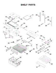 Shelf Parts parts for Whirlpool Bottom-Mount Refrigerator WRF535SWHV01 from AppliancePartsPros.com