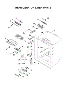 Refrigerator Liner Parts parts for Whirlpool Bottom-Mount Refrigerator WRF535SWHV02 from AppliancePartsPros.com