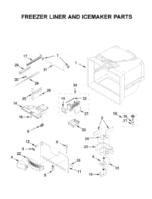 Freezer Liner And Icemaker Parts parts for Whirlpool Bottom-Mount Refrigerator WRF535SWHV02 from AppliancePartsPros.com