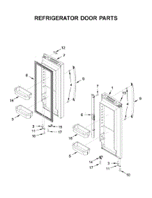 Refrigerator Door Parts parts for Whirlpool Bottom-Mount Refrigerator WRF535SWHV02 from AppliancePartsPros.com