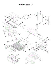 Shelf Parts parts for Whirlpool Bottom-Mount Refrigerator WRF535SWHV02 from AppliancePartsPros.com