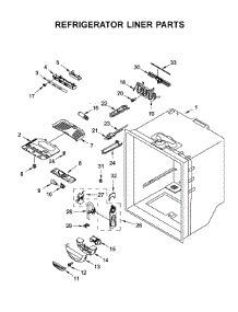 Refrigerator Liner Parts parts for Whirlpool Bottom-Mount Refrigerator WRF535SWHV03 from AppliancePartsPros.com