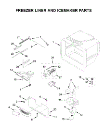 Freezer Liner And Icemaker Parts parts for Whirlpool Bottom-Mount Refrigerator WRF535SWHV03 from AppliancePartsPros.com