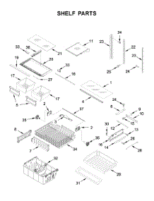 Shelf Parts parts for Whirlpool Bottom-Mount Refrigerator WRF535SWHV03 from AppliancePartsPros.com