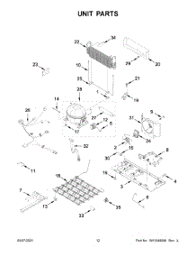 Unit Parts parts for Whirlpool Bottom-Mount Refrigerator WRF535SWHV05 from AppliancePartsPros.com