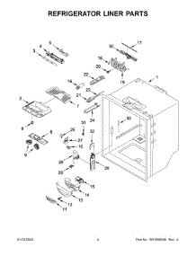 Refrigerator Liner Parts parts for Whirlpool Bottom-Mount Refrigerator WRF535SWHV08 from AppliancePartsPros.com