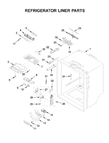 Refrigerator Liner Parts parts for Whirlpool Bottom-Mount Refrigerator WRF535SWHW02 from AppliancePartsPros.com