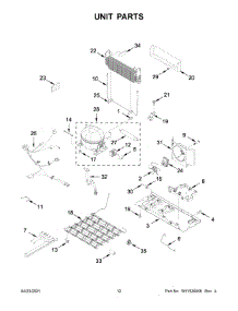 Unit Parts parts for Whirlpool Bottom-Mount Refrigerator WRF535SWHW04 from AppliancePartsPros.com