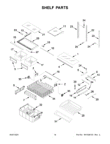 Shelf Parts parts for Whirlpool Bottom-Mount Refrigerator WRF535SWHW05 from AppliancePartsPros.com