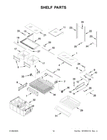 Shelf Parts parts for Whirlpool Bottom-Mount Refrigerator WRF535SWHW08 from AppliancePartsPros.com