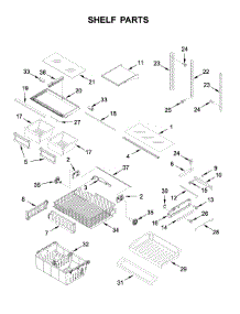 Shelf Parts parts for Whirlpool Bottom-Mount Refrigerator WRF535SWHZ03 from AppliancePartsPros.com