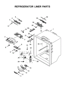 Refrigerator Liner Parts parts for Whirlpool Bottom-Mount Refrigerator WRF535SWHZ04 from AppliancePartsPros.com
