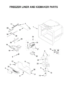 Freezer Liner And Icemaker Parts parts for Whirlpool Bottom-Mount Refrigerator WRF535SWHZ04 from AppliancePartsPros.com