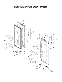 Refrigerator Door Parts parts for Whirlpool Bottom-Mount Refrigerator WRF535SWHZ04 from AppliancePartsPros.com