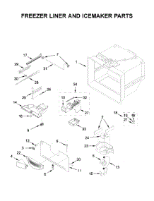 Freezer Liner And Icemaker Parts parts for Whirlpool Bottom-Mount Refrigerator WRF535SWHZ05 from AppliancePartsPros.com