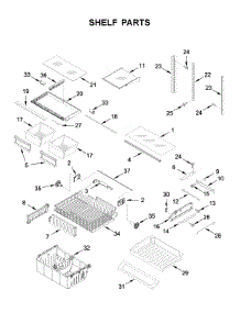 Shelf Parts parts for Whirlpool Bottom-Mount Refrigerator WRF535SWHZ05 from AppliancePartsPros.com