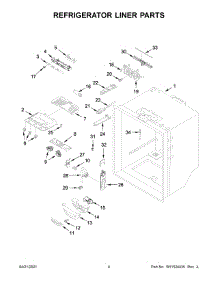 Refrigerator Liner Parts parts for Whirlpool Bottom-Mount Refrigerator WRF535SWHZ06 from AppliancePartsPros.com