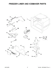 Freezer Liner And Icemaker Parts parts for Whirlpool Bottom-Mount Refrigerator WRF535SWHZ06 from AppliancePartsPros.com