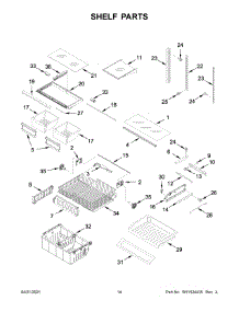 Shelf Parts parts for Whirlpool Bottom-Mount Refrigerator WRF535SWHZ06 from AppliancePartsPros.com