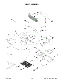 Unit Parts parts for Whirlpool Bottom-Mount Refrigerator WRF540CWHB02 from AppliancePartsPros.com