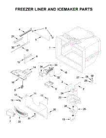 Freezer Liner And Icemaker Parts parts for Whirlpool Bottom-Mount Refrigerator WRF540CWHV01 from AppliancePartsPros.com