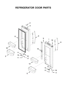 Refrigerator Door Parts parts for Whirlpool Bottom-Mount Refrigerator WRF540CWHV01 from AppliancePartsPros.com