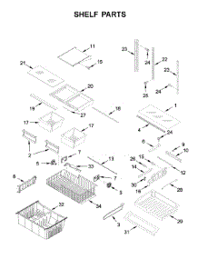 Shelf Parts parts for Whirlpool Bottom-Mount Refrigerator WRF540CWHV01 from AppliancePartsPros.com