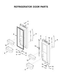 Refrigerator Door Parts parts for Whirlpool Bottom-Mount Refrigerator WRF540CWHW01 from AppliancePartsPros.com