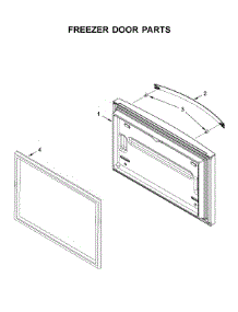 Freezer Door Parts parts for Whirlpool Bottom-Mount Refrigerator WRF540CWHW01 from AppliancePartsPros.com