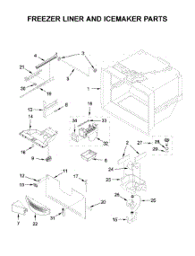 Freezer Liner And Icemaker Parts parts for Whirlpool Bottom-Mount Refrigerator WRF540CWHZ02 from AppliancePartsPros.com