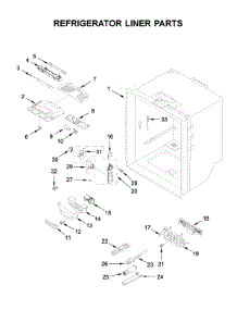 Refrigerator Liner Parts parts for Whirlpool Bottom-Mount Refrigerator WRF540CWHZ03 from AppliancePartsPros.com