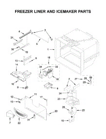 Freezer Liner And Icemaker Parts parts for Whirlpool Bottom-Mount Refrigerator WRF540CWHZ03 from AppliancePartsPros.com